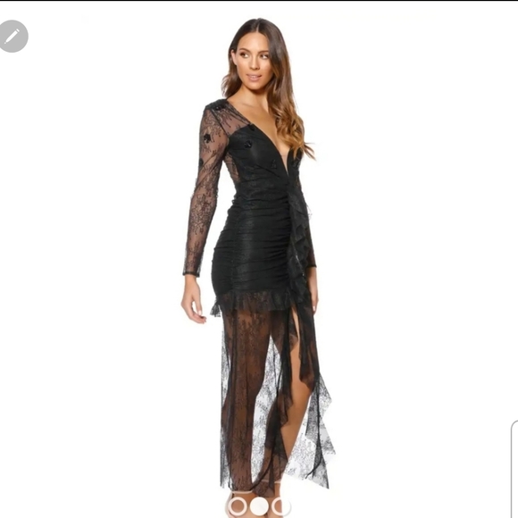 🍋For Love and Lemons Daisy Lace Midi Dress - Picture 16 of 16